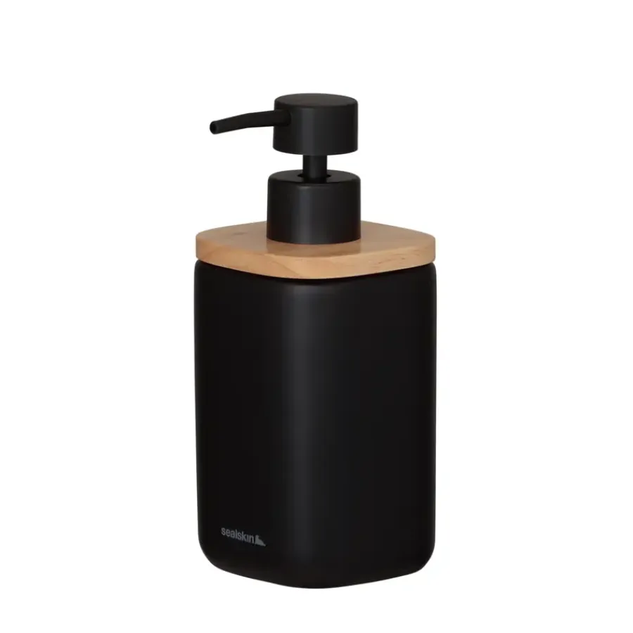 Sealskin Zeepdispenser Mind zwart 200 ml vrijstaand