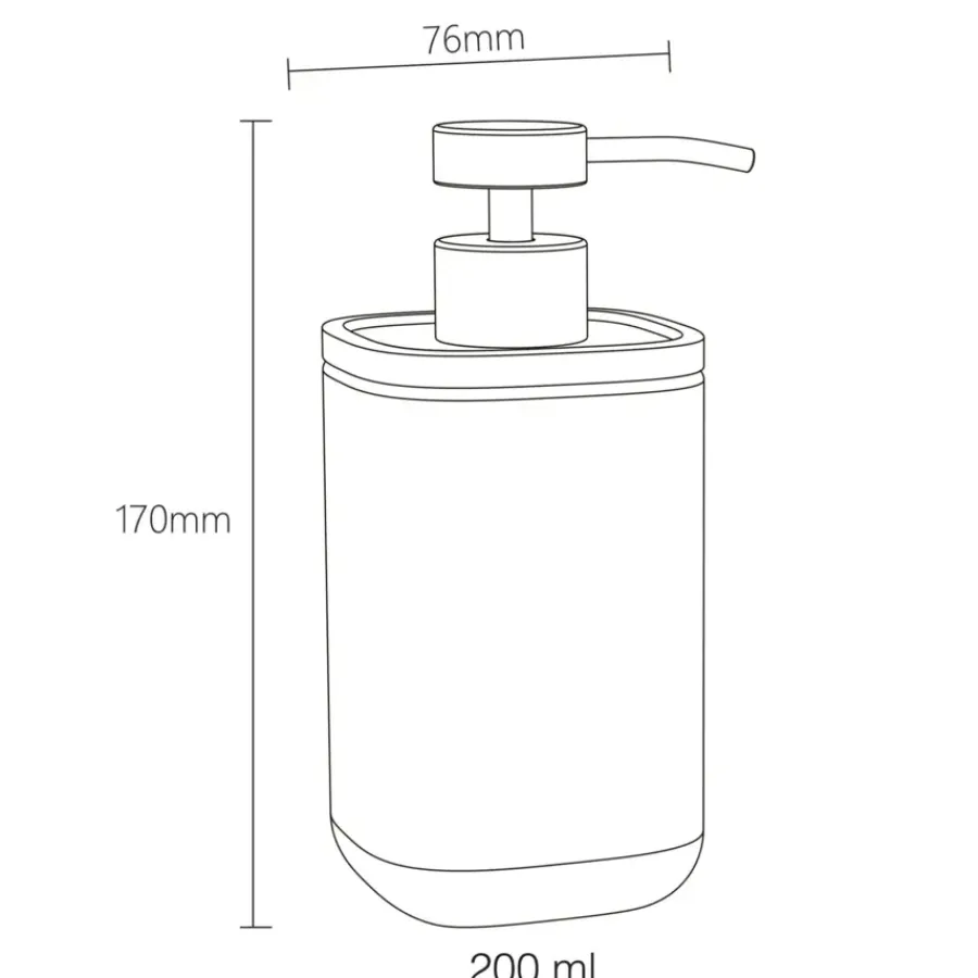 Sealskin Zeepdispenser Mind zwart 200 ml vrijstaand