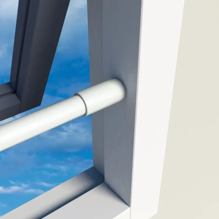 Secu Bar barrièrestang Twist Combi RAL 9010 (Wit) SKG 2-sterren 97 cm