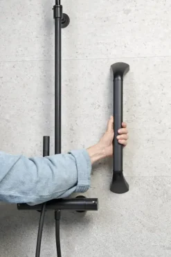 Secu care wandbeugel 50 cm aluminium mat zwart