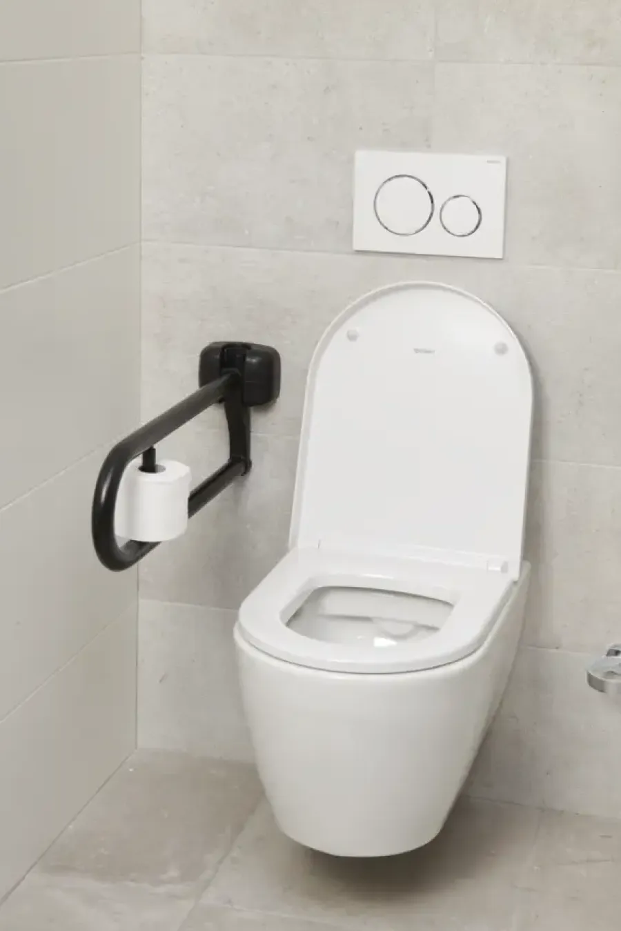 Secu care wc-rolhouder tbv wc-beugel premium opklapbaar zwart