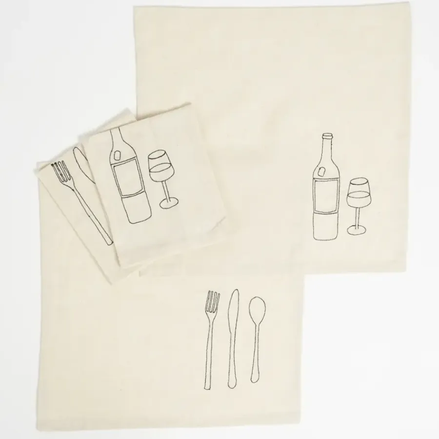 Geen Servet beige 4 stuks - l40xb40cm