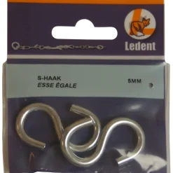Ledent S-haak verzinkt 5 mm 2 stuks