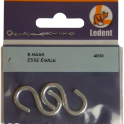 Ledent S-haak verzinkt 4 mm 2 stuks