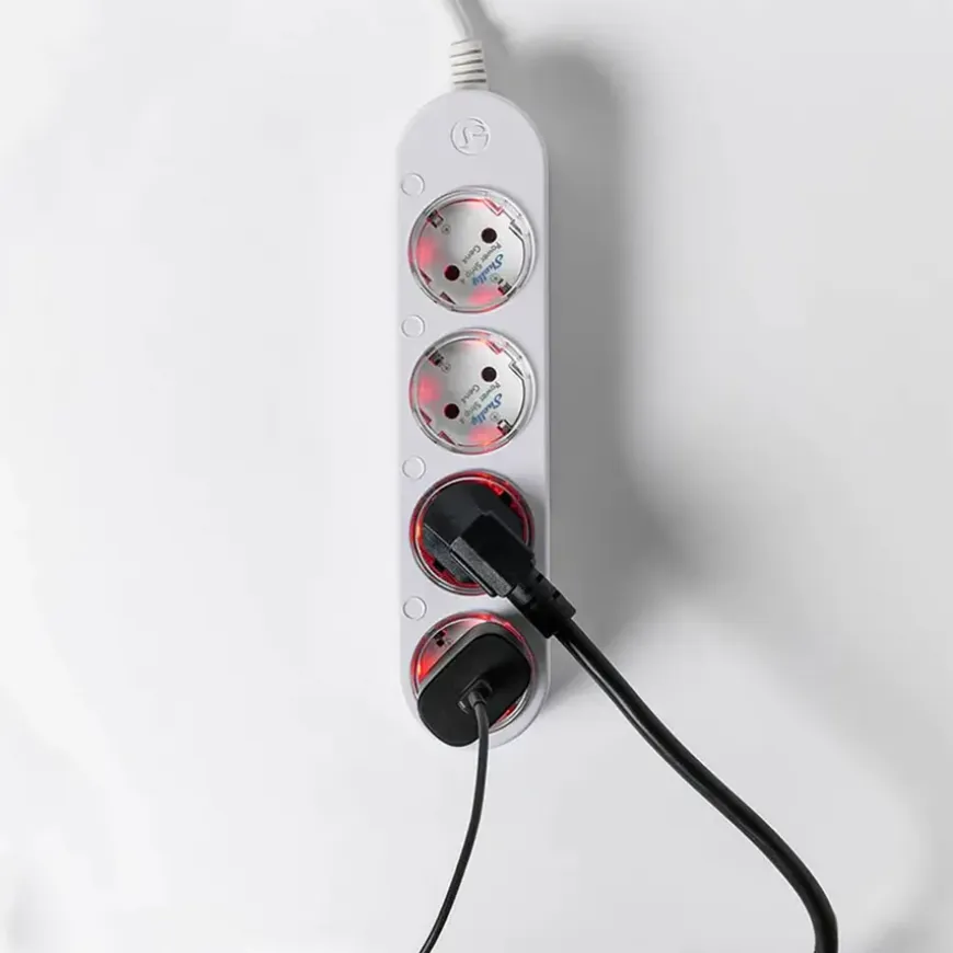 Shelly Power Strip 4 Gen4 slimme stekkerdoos & energiemeter WiFi Zigbee Matter wit (4-kanalen)