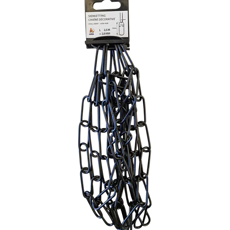 Ledent Sierketting nr. 5030 zwart 2,5 meter