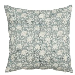 Geen Sierkussen bloemen blauw - l45xb45xh10cm