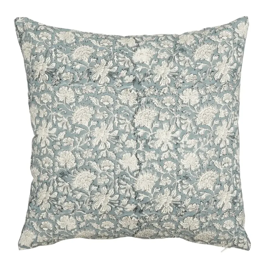 Geen Sierkussen bloemen blauw - l45xb45xh10cm