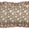 Geen Sierkussen bloemen donker bruin - l55xb35xh10cm
