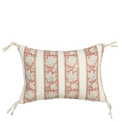 Geen Sierkussen bloemen donker bruin - l35xb25xh10cm