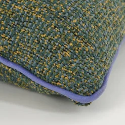 Geen Sierkussen bouclé blauw - l45xb45xh10cm