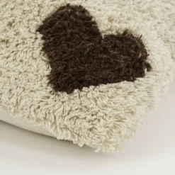Geen Sierkussen hart bruin - l45xb45xh10cm