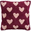 Geen Sierkussen hart donker roze - l45xb45xh10cm