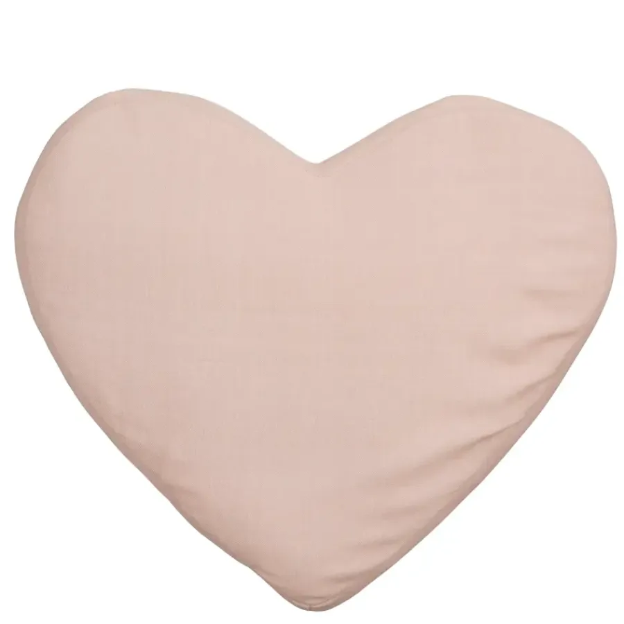 Geen Sierkussen hart licht roze - l50xb45xh8cm