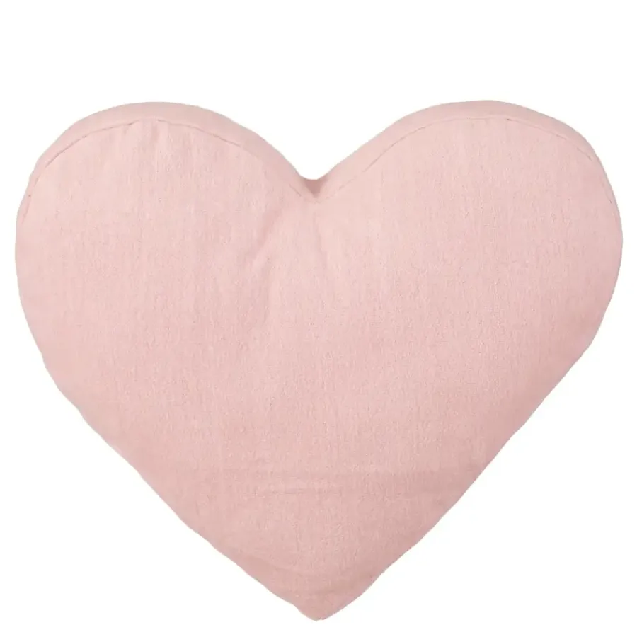 Geen Sierkussen hart licht roze - l50xb45xh8cm