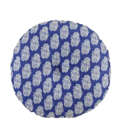 Geen Sierkussen rond ruit blauw - h10xd45cm