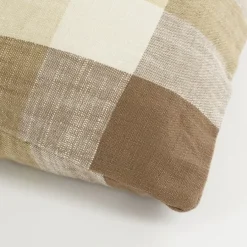 Geen Sierkussen ruit bruin - l55xb35xh10cm