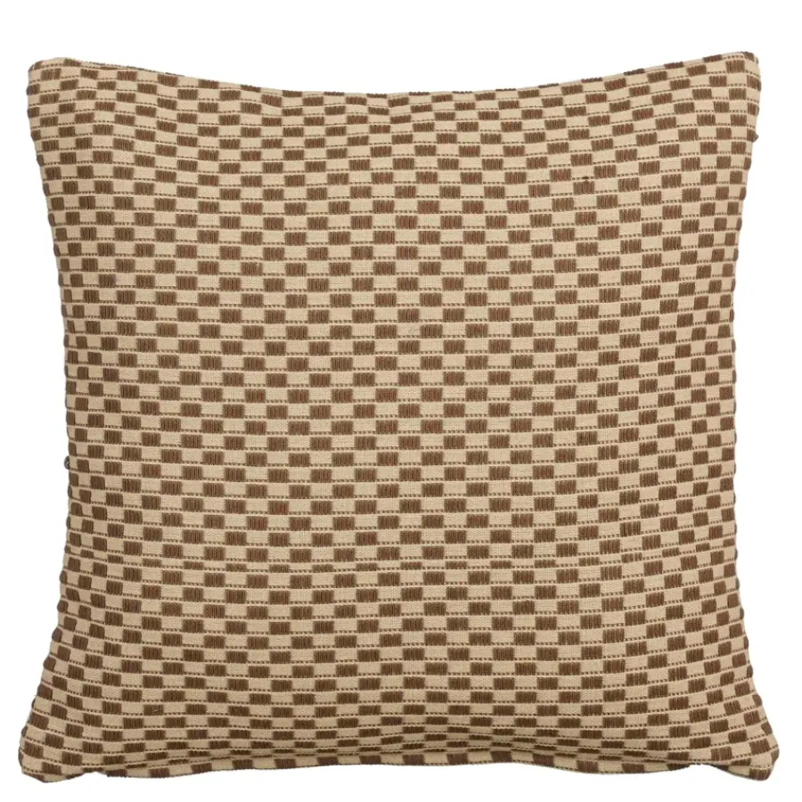 Geen Sierkussen ruit bruin - l45xb45xh10cm