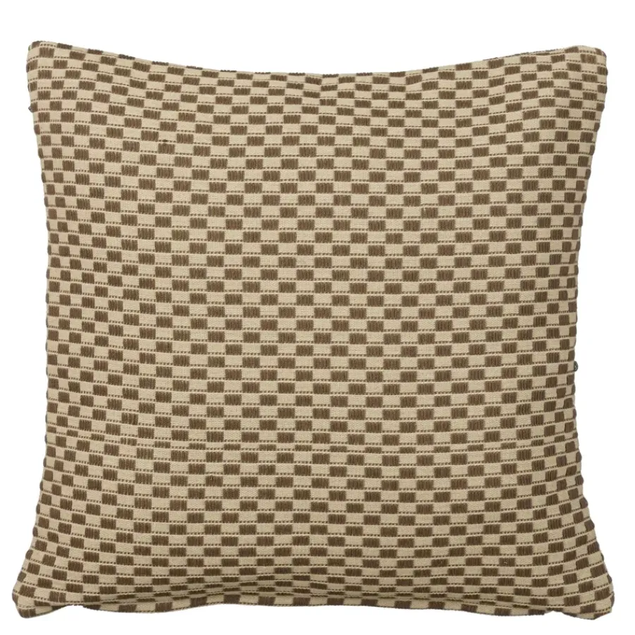 Geen Sierkussen ruit bruin - l45xb45xh10cm