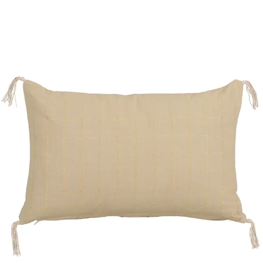 Geen Sierkussen ruit licht bruin - l55xb35xh10cm