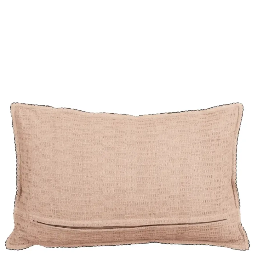 Geen Sierkussen ruit licht roze - l55xb35xh10cm