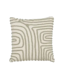 Geen Sierkussen streep l.groen - l45xb45xh10cm