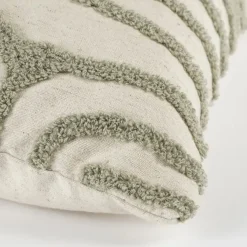 Geen Sierkussen streep l.groen - l45xb45xh10cm