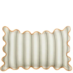 Geen Sierkussen strepen taupe - l55xb35xh10cm