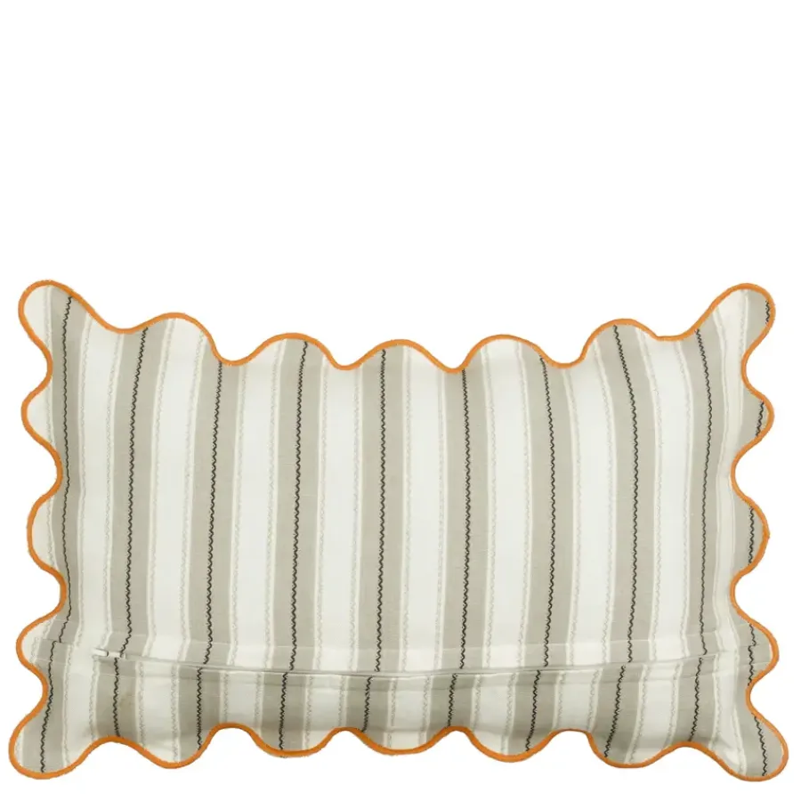 Geen Sierkussen strepen taupe - l55xb35xh10cm