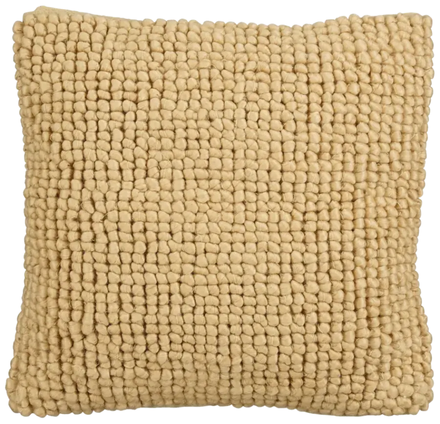 Geen Sierkussen wol licht bruin - l45xb45xh10cm