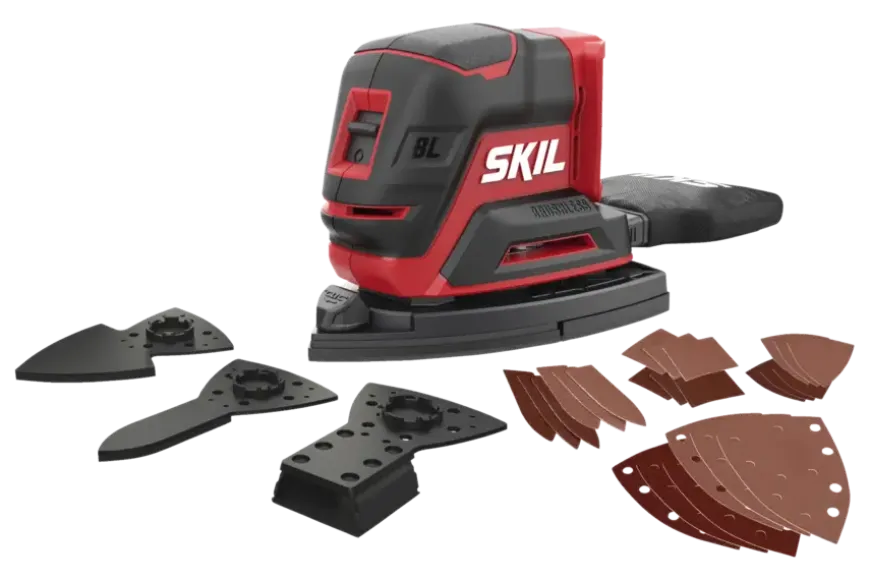 SKIL 20V multischuurmachine Compact Brushless 3720CD incl. 24 schuurbladen en 3 schuurhulpstukken (zonder accu)