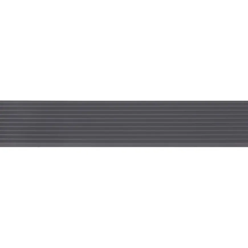 Slijtstrip kunststof antraciet zelfklevend 2,5x40mm 260cm