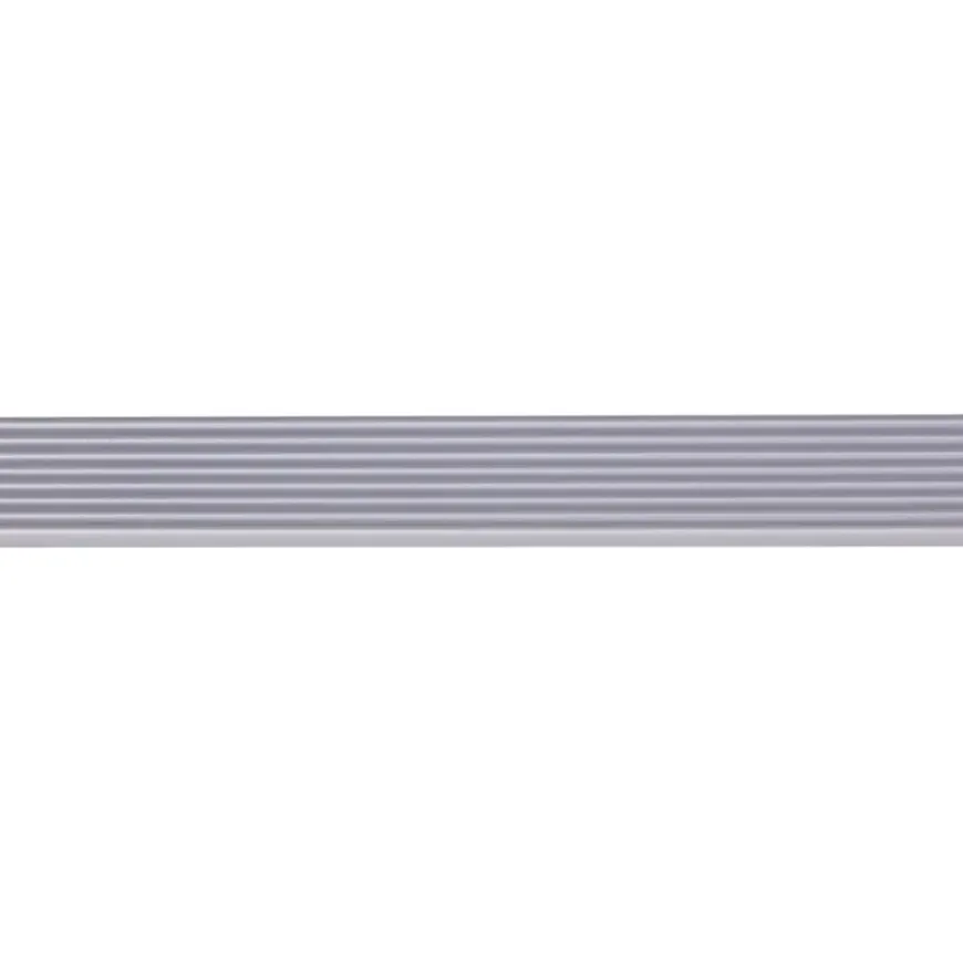 Slijtstrip kunststof RVS look zelfklevend 2,5x28mm 260cm