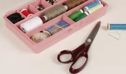 Sorteerdoos met 9 vakken roze