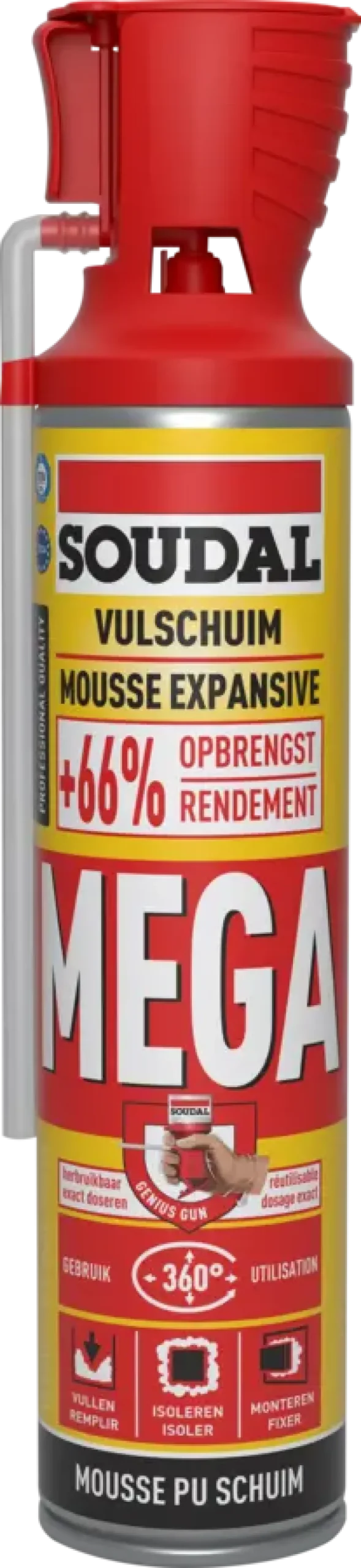 Soudal pur bouwschuim high volume 600 ml