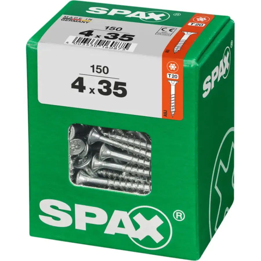 SPAX schroef T-Star Plus geel 4x35 mm 150 stuks