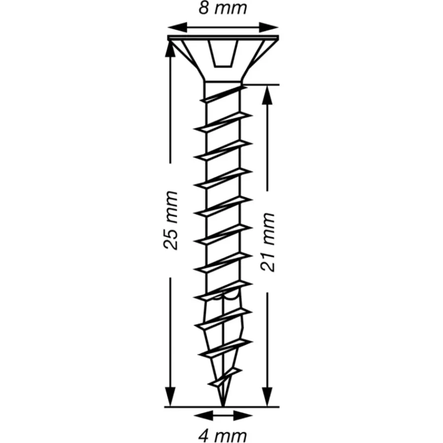 SPAX schroef T-Star Plus geel 4x25 mm 200 stuks