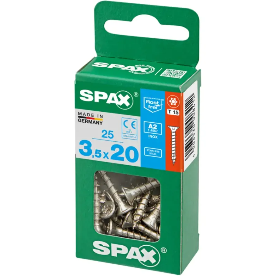 SPAX schroef T-Star Plus roestvast 3,5x20 mm 25 stuks