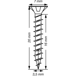 SPAX schroef T-Star Plus roestvast 3,5x20 mm 25 stuks