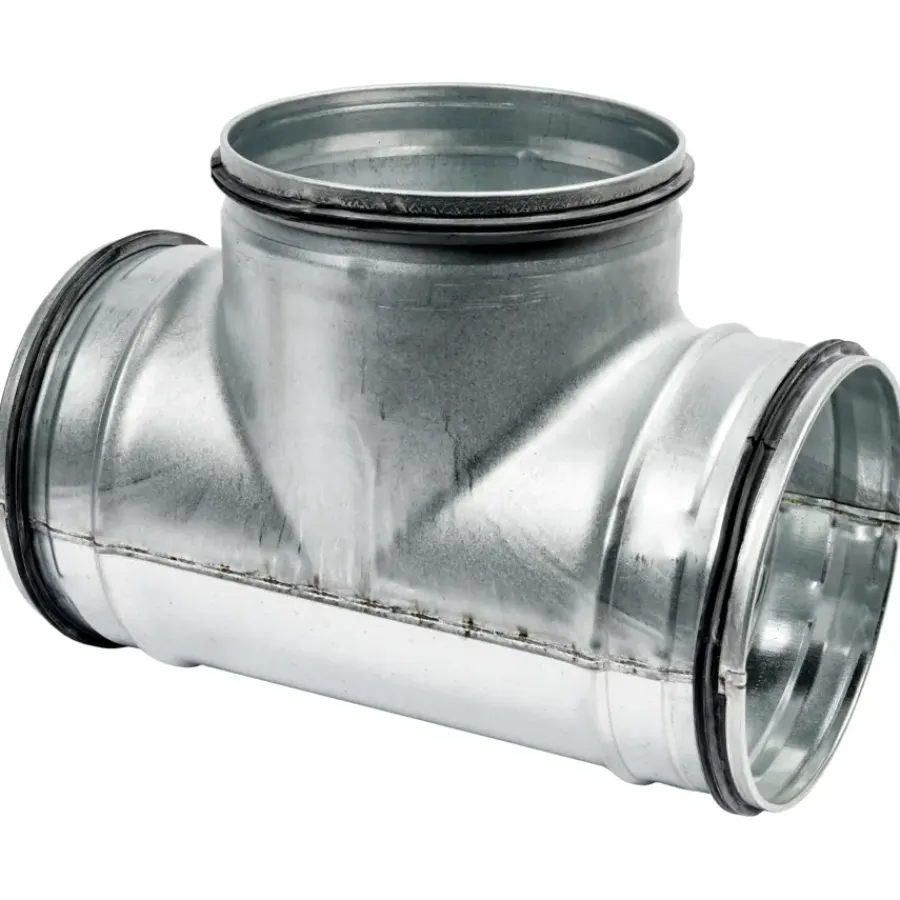 Geen Spiraalbuis 90° T-stuk Ø 125 mm
