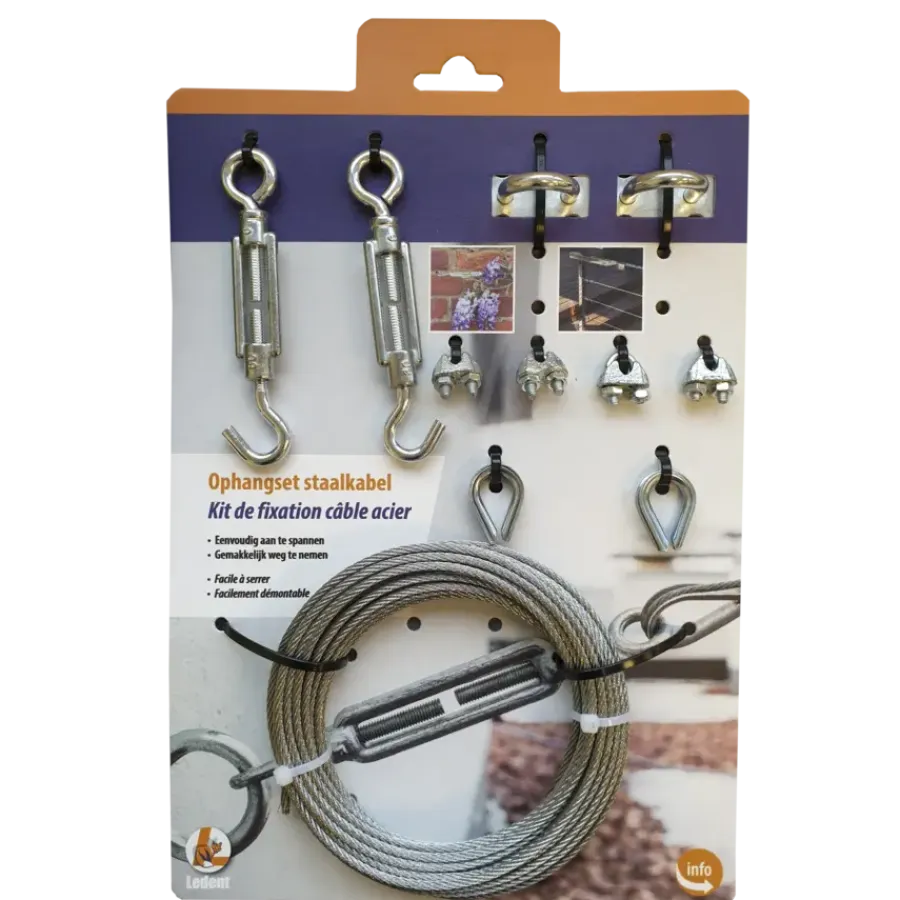 Ledent Staalkabelset 10 meter