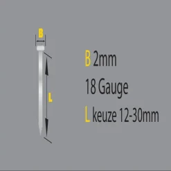 STANLEY nagels type j 2x20mm 1000st