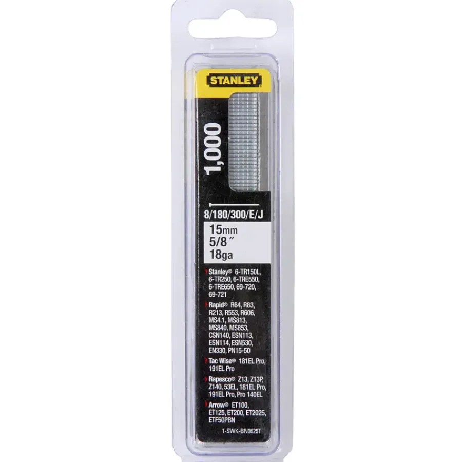 STANLEY nagels type j 2x15mm 1000st