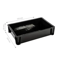 Iris Stapelbare krat Heavy Duty 18L zwart