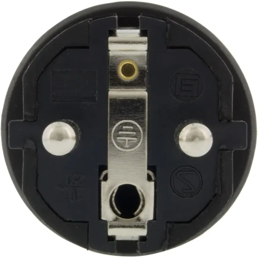 Stekker Rubber Geaard Spatwaterdicht Zwart