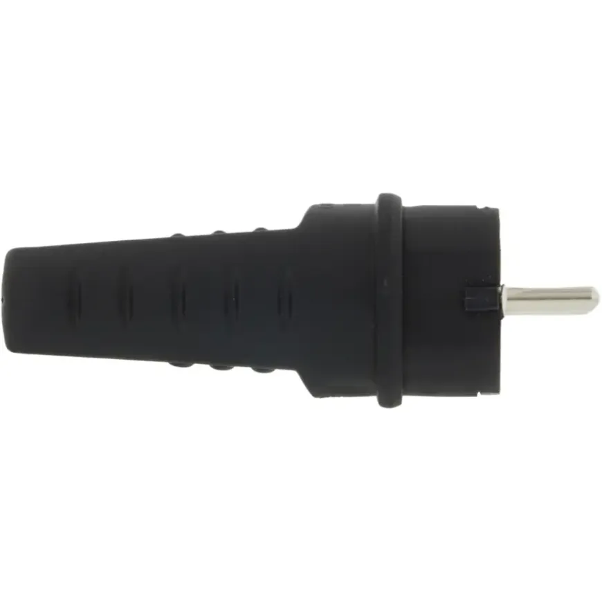 Stekker Rubber Geaard Spatwaterdicht Zwart