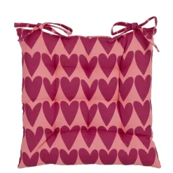 Geen Stoelkussen hartjes 40 x 40 x 5 cm roze