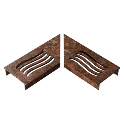 Stonewish Ultra Drain L-rooster corten wave patroon