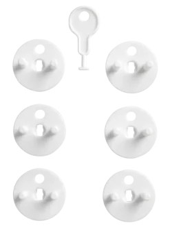 Secu Stopcontact plug met sleutel 6 stuks