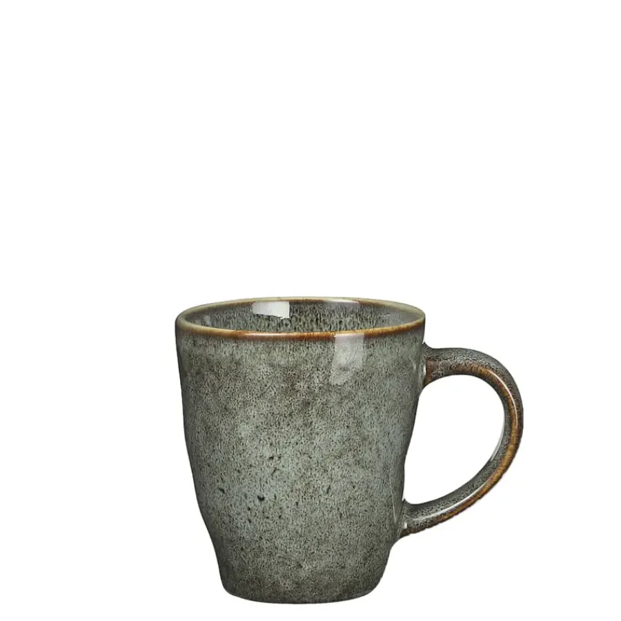 Geen Tabo senseo beker met oor groen - h8,5xd7,5cm